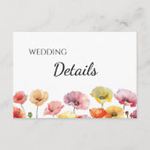 ケシカラフルキの野結婚花の囲い エンクロージャーカード (正面)