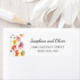 ケシカラフルキの野結婚花住所 シール