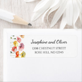 ケシカラフルキの野結婚花住所 シール