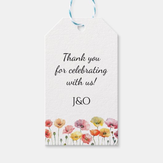 ケシカラフルキの野結婚花 ギフトタグ (正面)