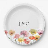 ケシカラフルキの野結婚花 ペーパープレート (正面)