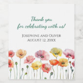 ケシカラフルキの野結婚花 ワインラベル (シングルラベル)