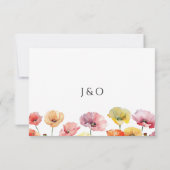 ケシカラフルキの野結婚花 出欠カード (裏面)