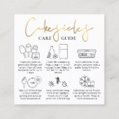 ケシクルズホワイト&金ゴールドモダンベーカリー気にガイド スクエア名刺 (正面)