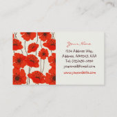 ケシパターン名刺 名刺 (裏面)