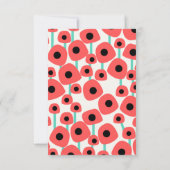 ケシパーソナライズされたの花の鞘 サンキューカード (裏面)