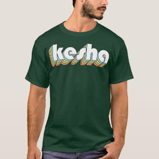 ケシャレトロレインボータイポグラフィフェードスタイル Tシャツ
