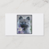 ケシャンドとオダマキ（植物） – 犬の写真 名刺 (裏面)