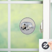 ケシャンドスリーピングパピー絵画ズオリジナルドッグアート ウィンドウサイン (ホーム)