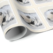 ケシャンドスリーピングパピー絵画ズオリジナルドッグアート ラッピングペーパー (ロールコーナー)