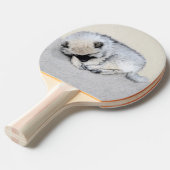 ケシャンドスリーピングパピー絵画ズオリジナルドッグアート 卓球ラケット (正面アングル)