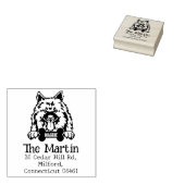 ケシャンドッグ差出人住所、 ラバースタンプ (押印)