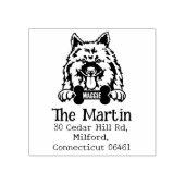 ケシャンドッグ差出人住所、 ラバースタンプ (インプリント)