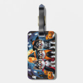 ケシャンドドッグスパンプキンハロウィンおもしろい ラゲッジタグ (裏面縦)
