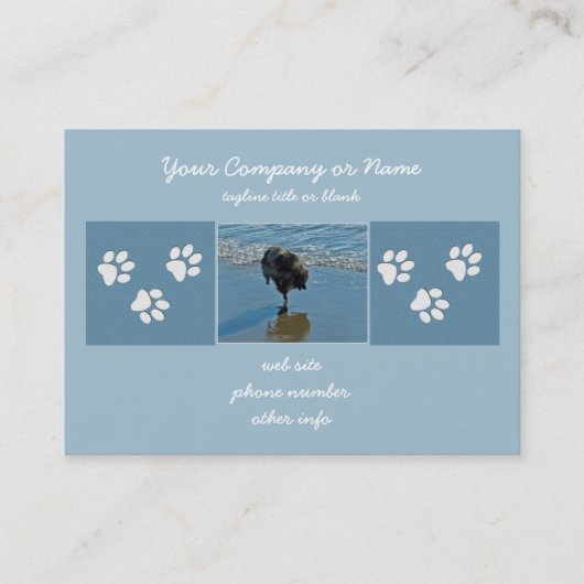 ケシャンドバレエ写真 – かわいいオリジナルドッグアート 名刺 (正面)