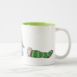 ケシャンドパピースクリスマス |かわいいキーズホリデー ツートーンマグカップ