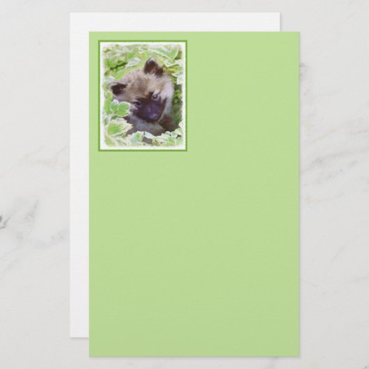 ケシャンドパピー絵画・イン・ザ・ガーデンオリジナル 便箋 (正面/裏面)