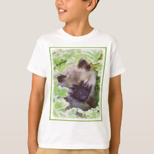 ケシャンドパピー絵画・イン・ザ・ガーデンオリジナル Tシャツ