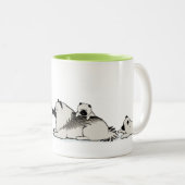 ケシャンドファミリーとブルーソックス |かわいいキーズドッグ ツートーンマグカップ (正面右)