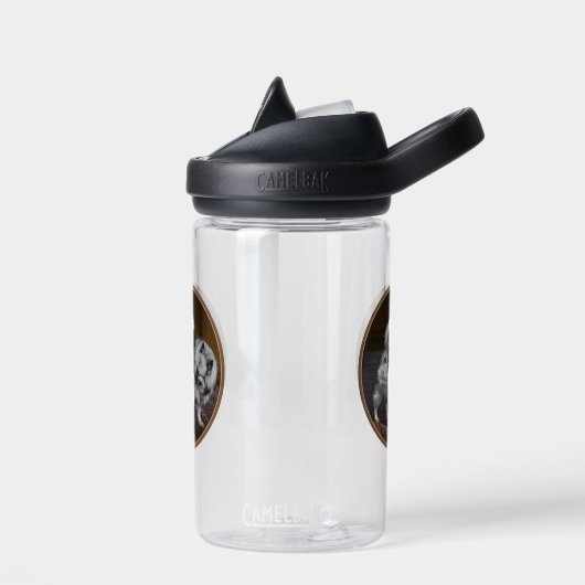 ケシャンドプレイタイ絵画ムのアイテム – かわいいオリジナルドッグアート ウォーターボトル (左面)