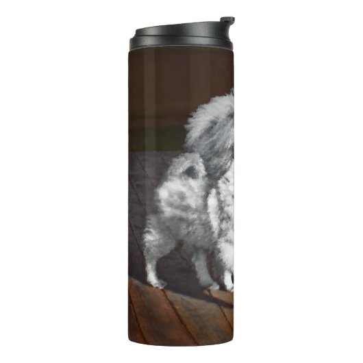 ケシャンドプレイタイ絵画ムのアイテム – かわいいオリジナルドッグアート タンブラー (回転左)