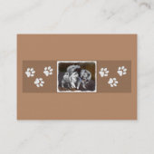 ケシャンドプレイタイ絵画ムのアイテム – かわいいオリジナルドッグアート 名刺 (裏面)