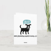 ケシャーン子犬の卒業 カード (裏面)