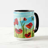 ケシ分野のコーヒー・マグ マグカップ (正面右)