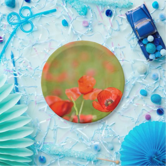 ケシ分野のピクニック紙皿のケシ ペーパープレート (パーティー)