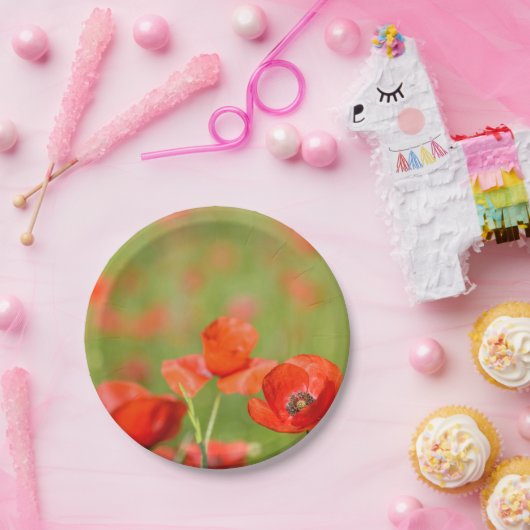 ケシ分野のピクニック紙皿のケシ ペーパープレート (パーティー)