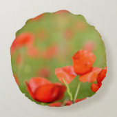 ケシ分野の円形の枕のケシ ラウンドクッション (裏面)