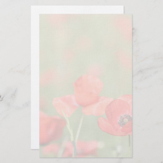 ケシ分野の文房具のケシ 便箋 (正面/裏面)