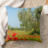 ケシ分野の装飾用クッションのオリーブ クッション (ブランケット)