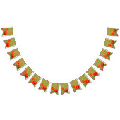 ケシ分野の鮮やかなケシ バンティングフラッグ (全)