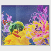 ケシ及びミツバチ包み紙 ラッピングペーパー (フラット)