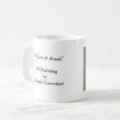 ケシ及びリード コーヒーマグカップ (正面左)