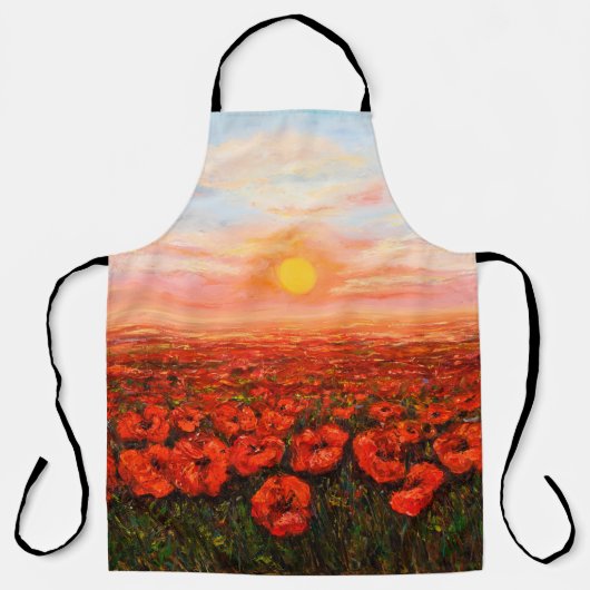 ケシ油絵  エプロン (正面)