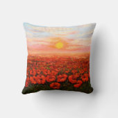  ケシ油絵  クッション (裏面)