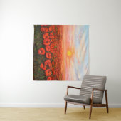  ケシ油絵  タペストリー (インサイチュ(横))