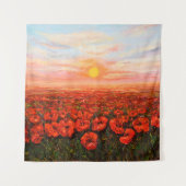  ケシ油絵  タペストリー (正面)