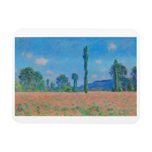 「ケシ畑だ。GIVERNY」by CLAUDE MONET マグネット (横)