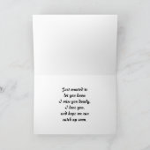 ケシ畑の妖精の日没ファンタジーアート カード (内部)