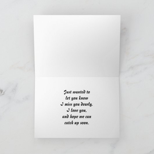 ケシ畑の妖精の日没ファンタジーアート カード (内部)