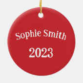 ケシ畑の妖精の日没ファンタジーアート セラミックオーナメント (裏面)