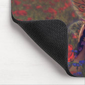 ケシ畑の妖精の日没ファンタジーアート マウスパッド (コーナー)