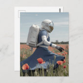 ケシ畑の宇宙飛行士 ポストカード (正面/裏面)