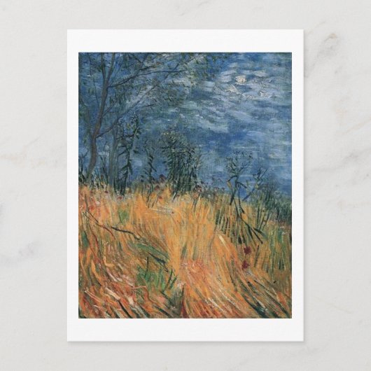 ケシ畑の端1887、ヴァン・ゴッホ ポストカード (正面)