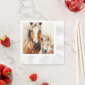 ケシ畑の花と馬 縁ありカクテルナプキン (インサイチュ)