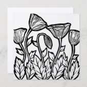 ケシ畑ノートカード ノートカード (正面/裏面)