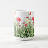 ケシ畑自然開花花 コーヒーマグカップ (中央)